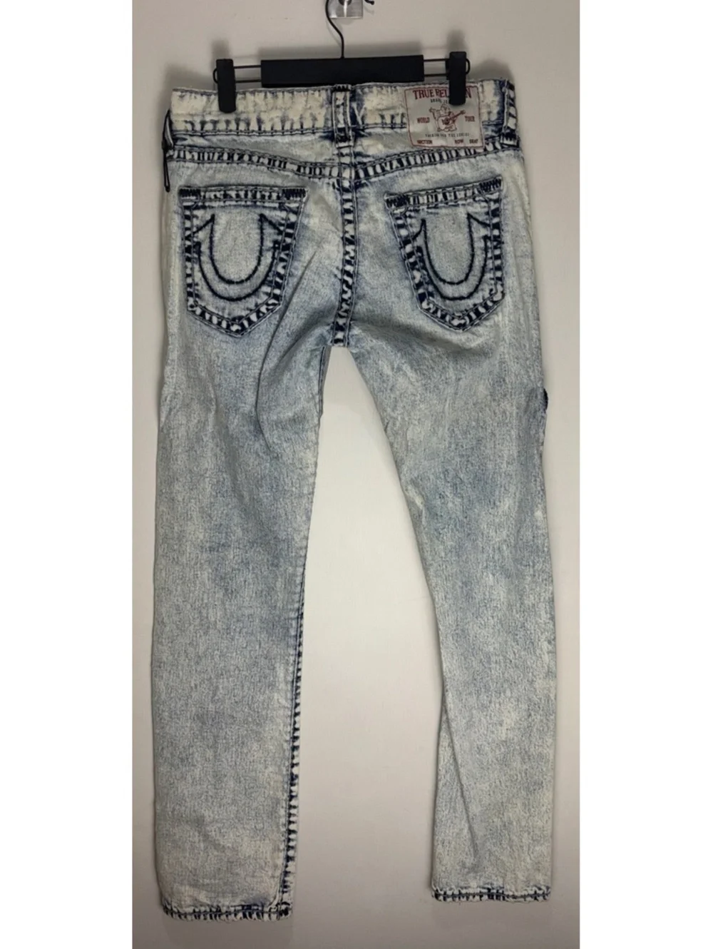 True Religion Ricky Jeans Mens 30 Acid Wash Relaxed Straight Y2K Denim